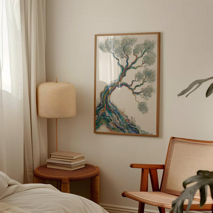 Mediterranean Olive Tree Wall Art, Rustic Botanical Canvas Print